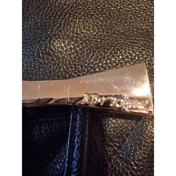 Betsey Johnson black faux leather mini backpack with heart stitching - Picture 3 of 13